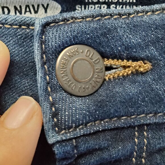 Old Navy Jeans Womens Size 18 Blue Rockstar Mid-Rise Super Skinny Stretch Denim - Picture 8 of 11